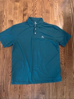 Rhoback Polo Shirt - green and navy houndstooth
